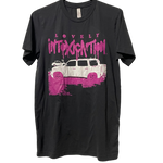 1/1 Lovely Car Tee in Grey & Pink